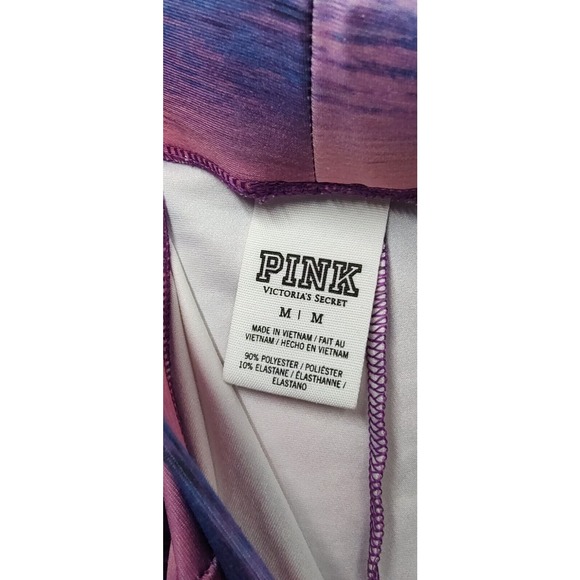 Pink Victoria's Secret Leggings Women's Size‎ M Ocean/Sky All Over Print - Picture 7 of 7